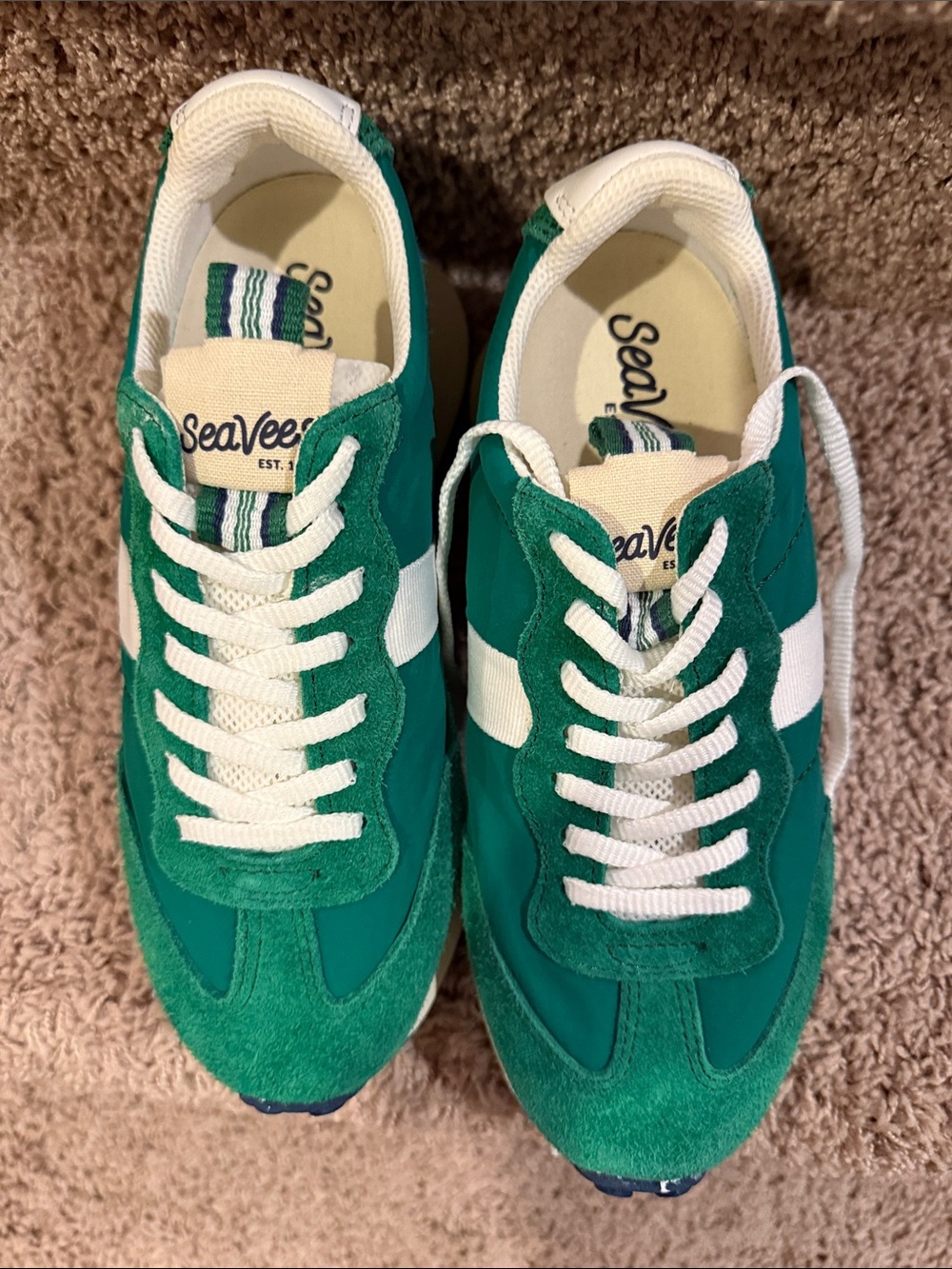 SeaVees ladies Green and White  Sneakers